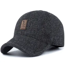 Casquette de baseball d'hiver avec rabats d'oreilles