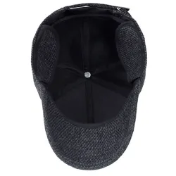 Casquette de baseball d'hiver avec rabats d'oreilles