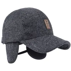 Casquette de baseball d'hiver avec rabats d'oreilles