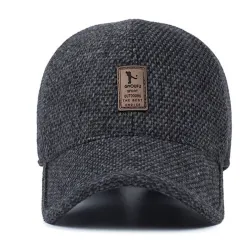 Casquette de baseball d'hiver avec rabats d'oreilles