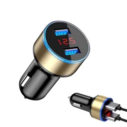 5V 3.1A Chargeur de voiture pour smartphone universel avec double USB et LED