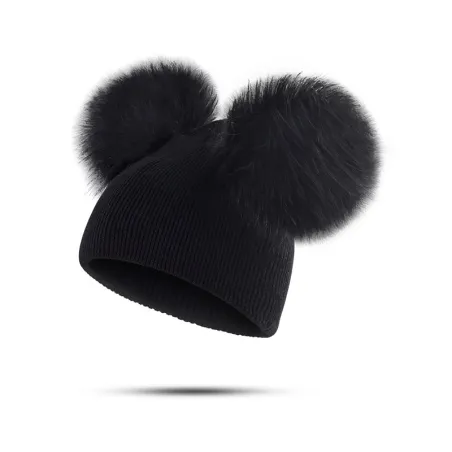 Chapeau d'hiver pour enfants avec pom pom