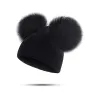 Chapeau d'hiver pour enfants avec pom pom