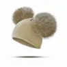 Chapeau d'hiver pour enfants avec pom pom