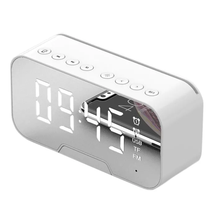 G5 sans fil Haut-parleur Bluetooth avec réveil LED miroir - carte TF support