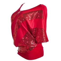 Shiny sequin shirt - short sleeve topBlouses & shirts
