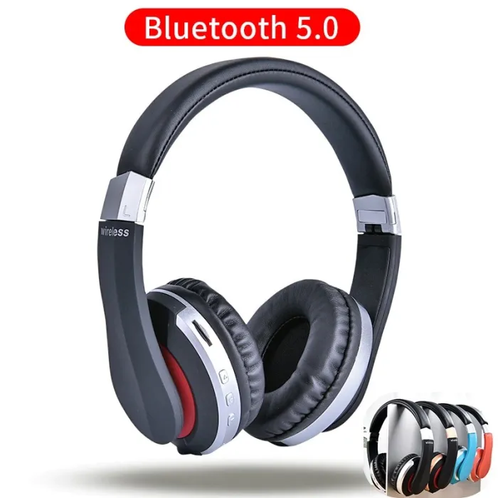 casque sans fil MH7 - casque Bluetooth - pliable - microphone - carte TF