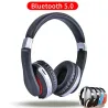 casque sans fil MH7 - casque Bluetooth - pliable - microphone - carte TF