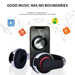 casque sans fil MH7 - casque Bluetooth - pliable - microphone - carte TF