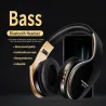 Casques Bluetooth sans fil - annulation de bruit - bass stéréo pliables - écouteurs réglables avec microphone
