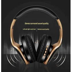 Casques Bluetooth sans fil - annulation de bruit - bass stéréo pliables - écouteurs réglables avec microphone