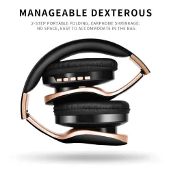 Casques Bluetooth sans fil - annulation de bruit - bass stéréo pliables - écouteurs réglables avec microphone