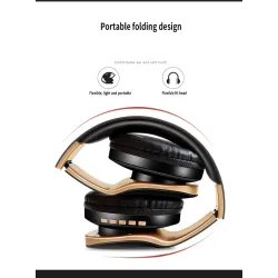 Casques Bluetooth sans fil - annulation de bruit - bass stéréo pliables - écouteurs réglables avec microphone