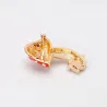 Broche en cristal de champignon rouge