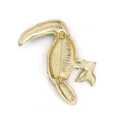 Broche élégante avec oiseau toucan cristallin
