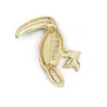 Broche élégante avec oiseau toucan cristallin