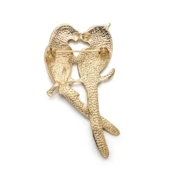 Double perroquet - broche élégante