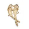 Double perroquet - broche élégante