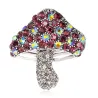 Champignon avec des cristaux colorés - broche