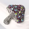 Champignon avec des cristaux colorés - broche