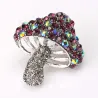 Champignon avec des cristaux colorés - broche