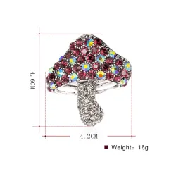 Champignon avec des cristaux colorés - broche