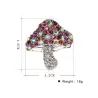 Champignon avec des cristaux colorés - broche