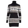 Pull long d'hiver - mini robe avec col de tortue