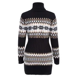 Pull long d'hiver - mini robe avec col de tortue