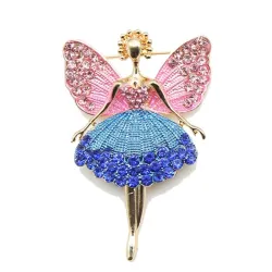 Ange volant en cristal - broche