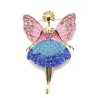 Ange volant en cristal - broche