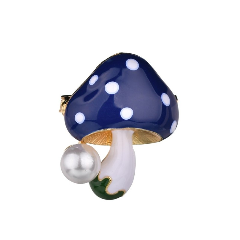 Champignon avec perle - broche élégante