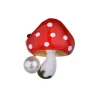 Champignon avec perle - broche élégante