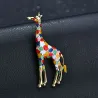 Giraffe émail - broche élégante