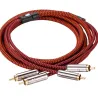 Câble audio HiFi - 2 RCA à 2 RCA - câble tressé OFC - 1m - 2m - 3m - 5m - 8m - 10m - 12m - 15m