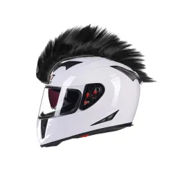 Cheveux de style punk pour moto & casques de ski