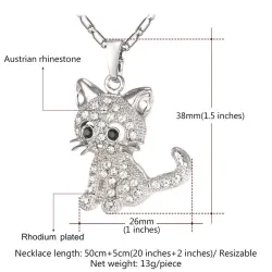 Kitten en cristal - collier élégant