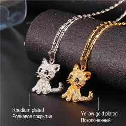 Kitten en cristal - collier élégant