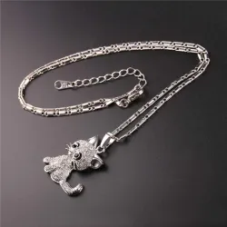 Crystal kitten - elegant necklaceNecklaces