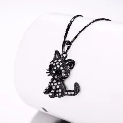 Kitten en cristal - collier élégant