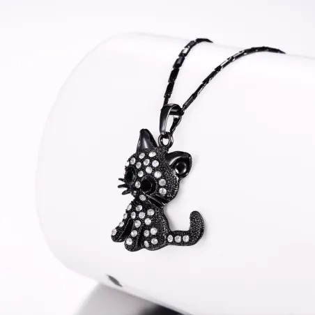 Kitten en cristal - collier élégant