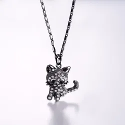 Kitten en cristal - collier élégant