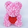 Ours rose - ours fait de roses infinies avec un coeur - 25cm - 35cm