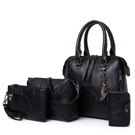 Sac à main en cuir élégant - 4 pièces