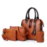 Sac à main en cuir élégant - 4 pièces