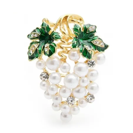 Cépages en cristal avec perles - une broche élégante