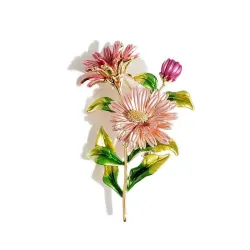 Daisy de cristal - une broche élégante