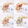 Ange de cristal avec ailes - keyring
