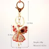 Ange de cristal avec ailes - keyring