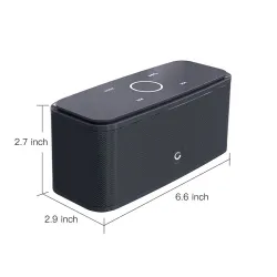 DOSS SoundBox - 2*6W - haut-parleur Bluetooth - contrôle tactile - son stéréo - basse - microphone intégré
